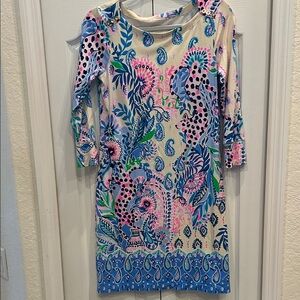Lilly Pulitzer Blue and Pink Paisley Dress
